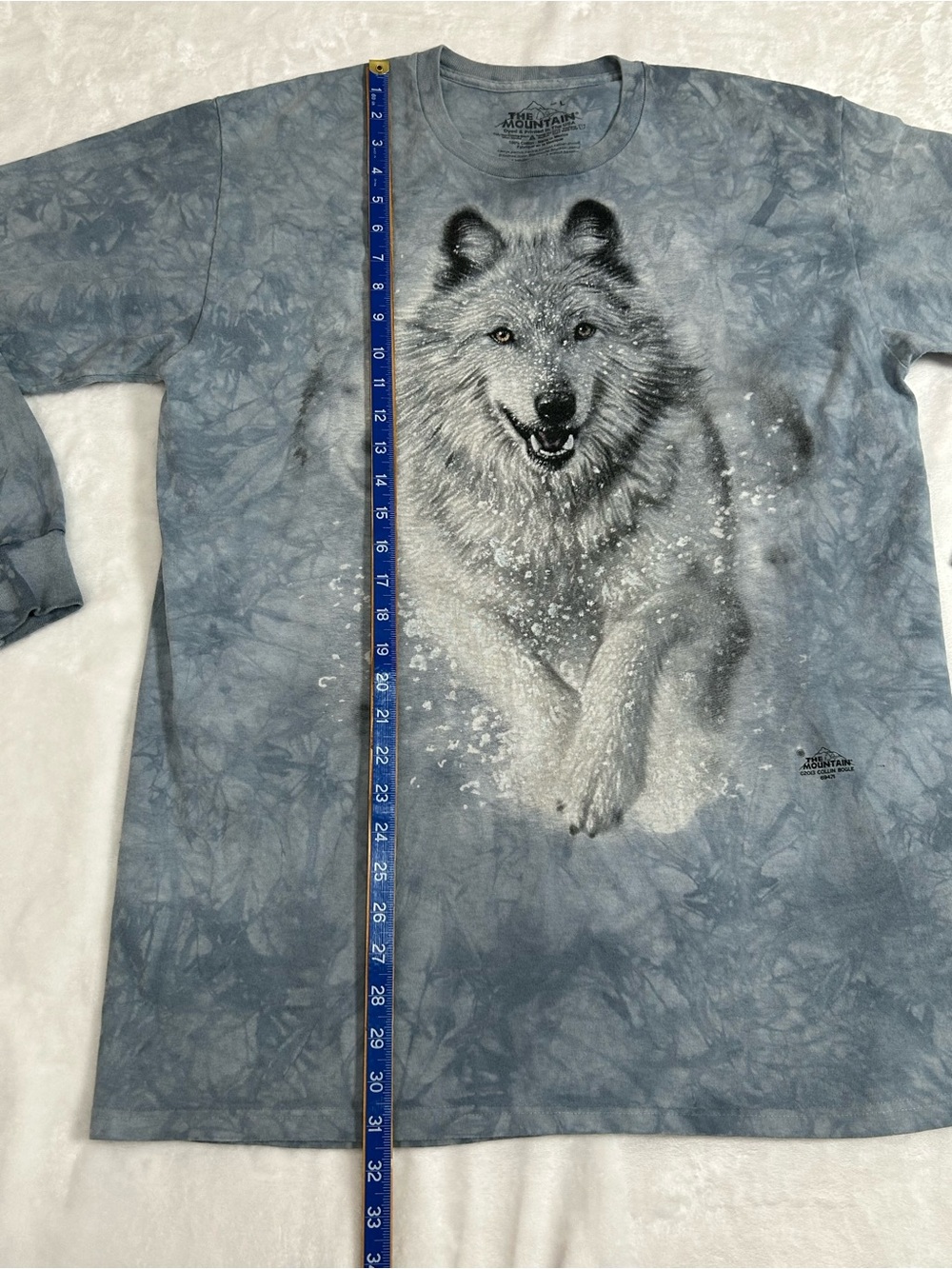 The Mountain White Wolf Long Sleeve Size Large - Picture 7 of 8